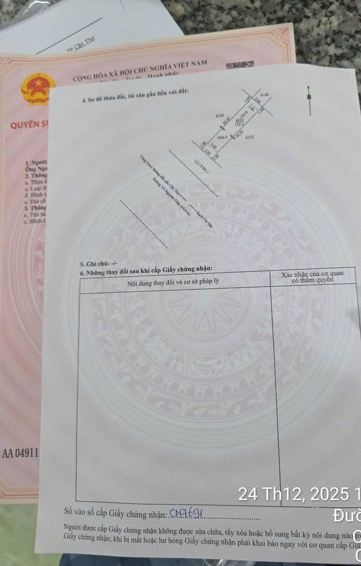 Bán cặp nhà mặt tiền Võ Nguyên Giáp Cần Thơ 250m² giá 21 tỷ - Đầu tư sinh lời ngay!