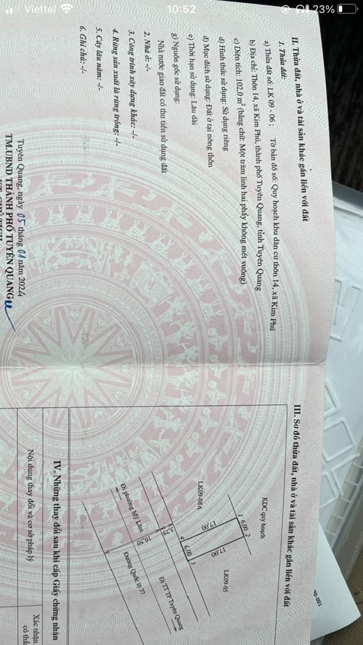 Đất nền Thôn 14 Kim Phú 102m² giá 2 tỷ - Đường lớn, vị trí đẹp!