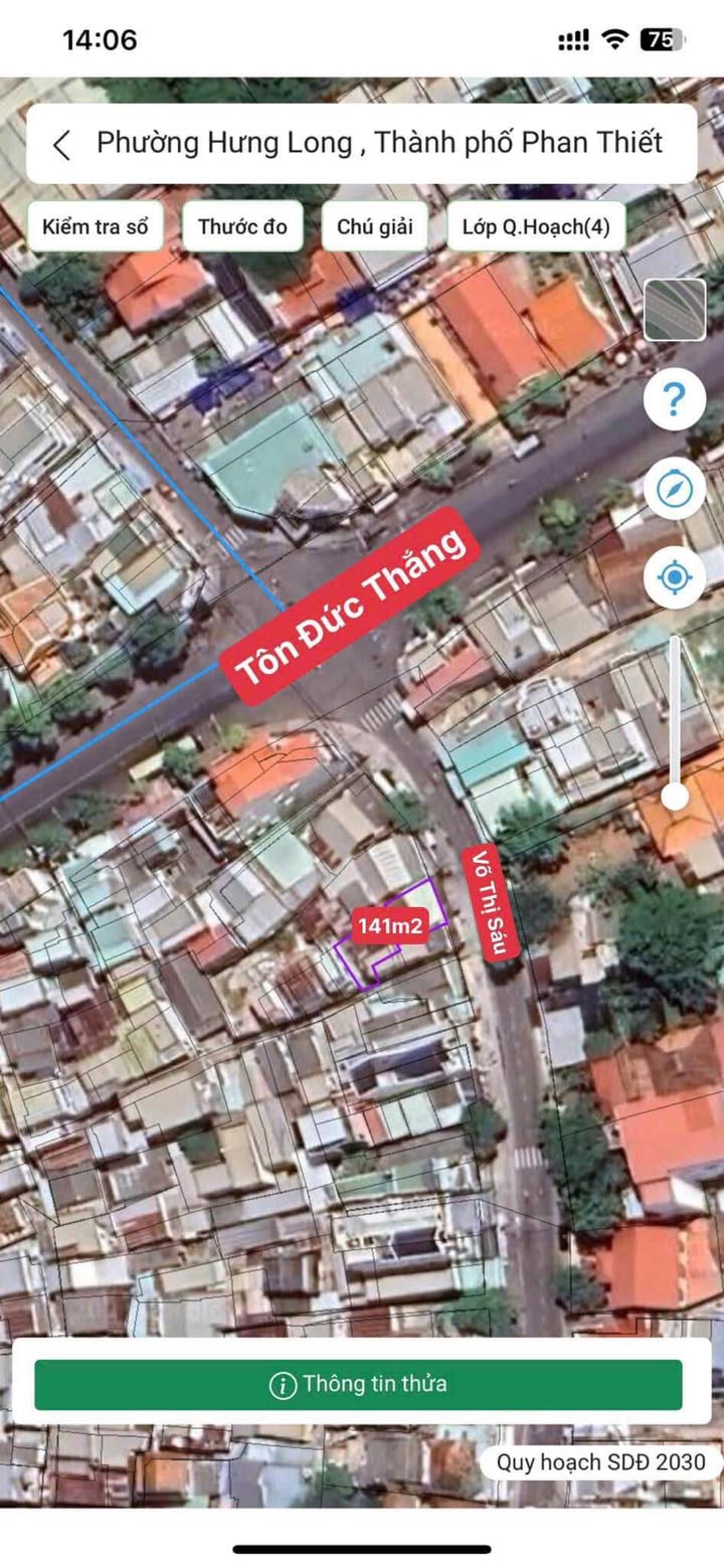 Đất mặt tiền đường Võ Thị Sáu Phan Thiết 141m² giá 5.4 tỷ - Tiềm năng đầu tư lớn!