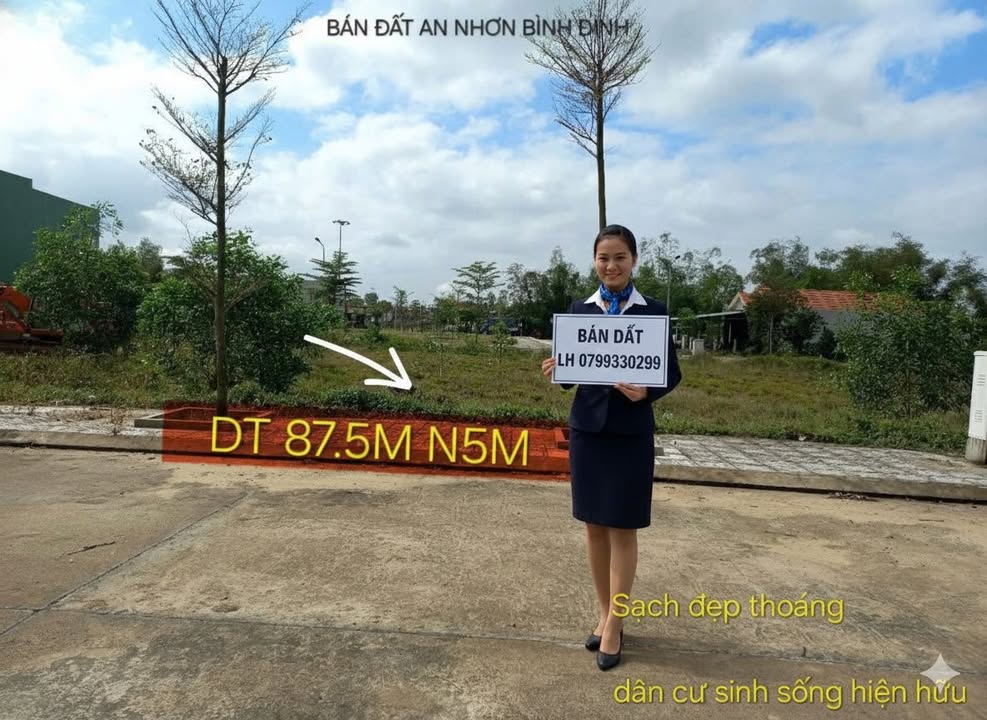 Đất nền Nhơn Thành An Nhơn 87.5m² giá 600 triệu - Cơ hội đầu tư hấp dẫn!