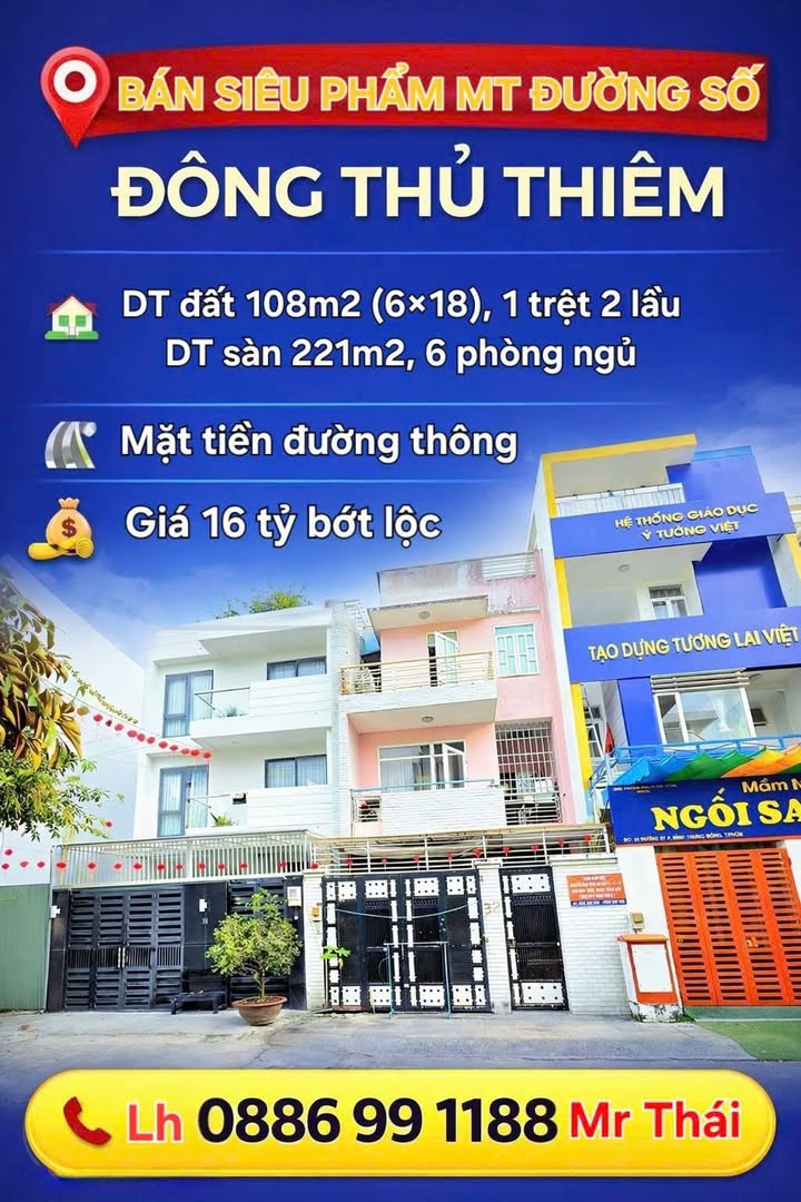 Nhà phố Đông Thủ Thiêm 108m² giá 16 tỷ - Chính chủ bán mặt tiền khu dân cư cao cấp!