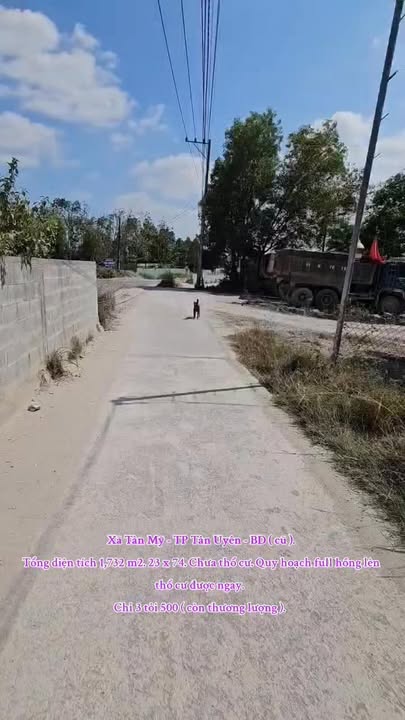 Đất nền Tân Mỹ, Bắc Tân Uyên 1725m² giá 3.5 tỷ - Pháp lý rõ ràng, quy hoạch đầy đủ!