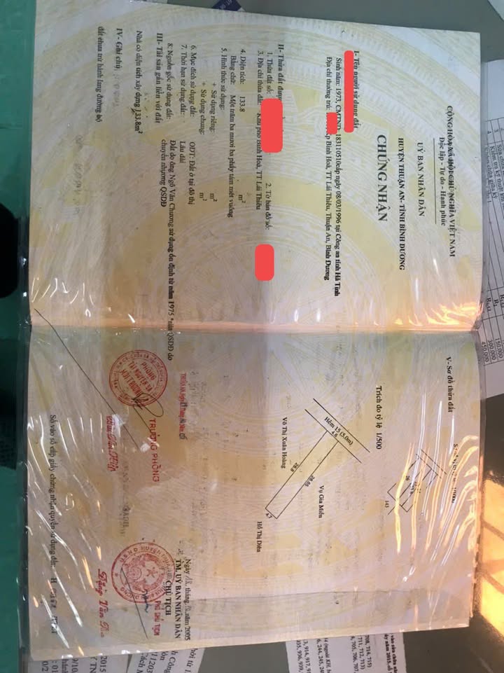 Đất thổ cư 128.8m² tại Lái Thiêu, Bình Dương - Tặng dãy trọ 8 phòng full nội thất!