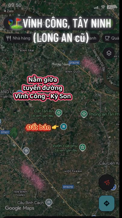 Lô đất thổ cư mặt tiền Lộ Dừa, Vĩnh Công 210m² giá 1 tỷ - Đầu tư sinh lời ngay!