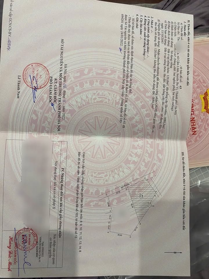 Đất nền Cẩm Lĩnh Ba Vì 2300m² giá 6 tỷ - Cơ hội đầu tư tuyệt vời!