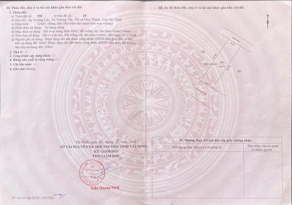 Bán đất Hẻm 28 Đường Trịnh Phong Đáng, Long Hoa 224m² - Giá chỉ 139 triệu, thương lượng nhẹ!