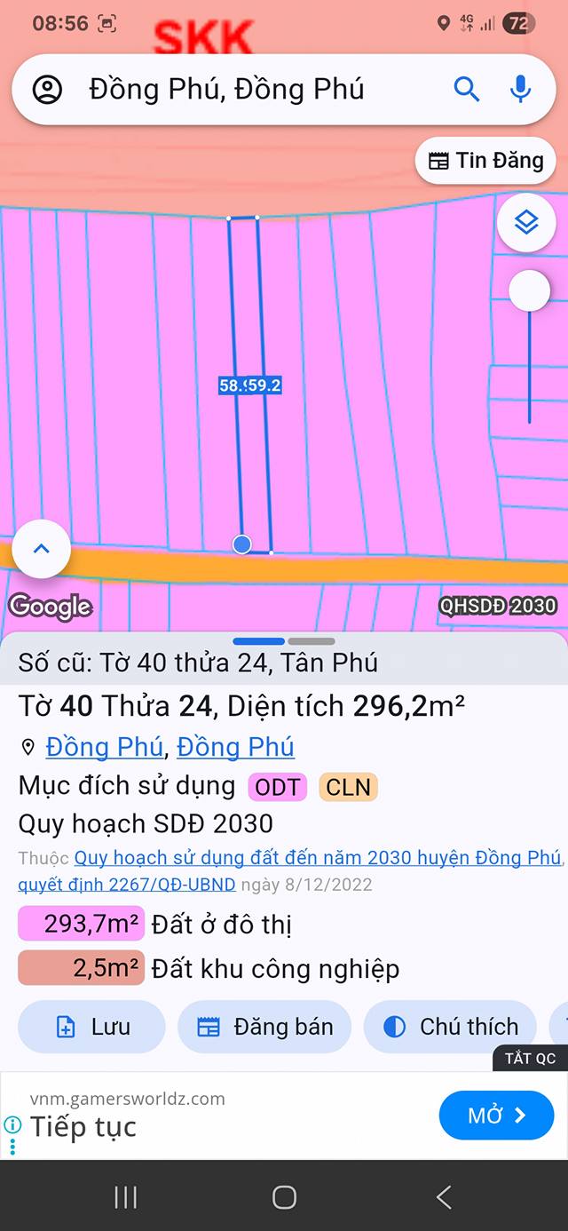 Đất nền DT741 Đồng Xoài 290m² giá 1.25 tỷ - Gần KCN Bắc Đồng Phú!