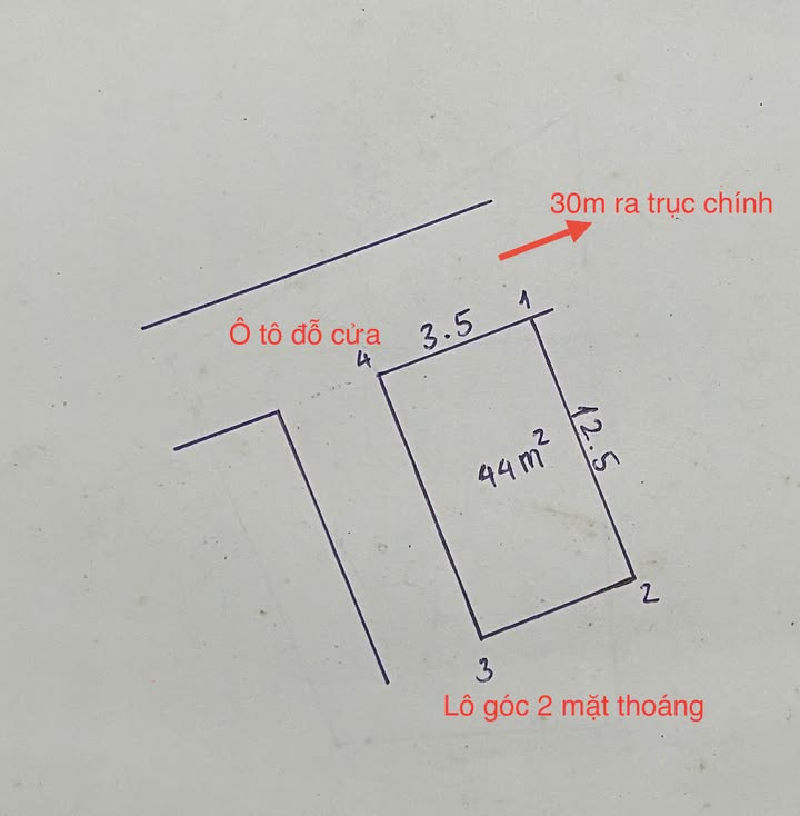 Đất lô góc Khánh Vân, Thường Tín 44m² giá 4.05 tỷ - Ô tô đỗ cửa, vị trí đắc địa!