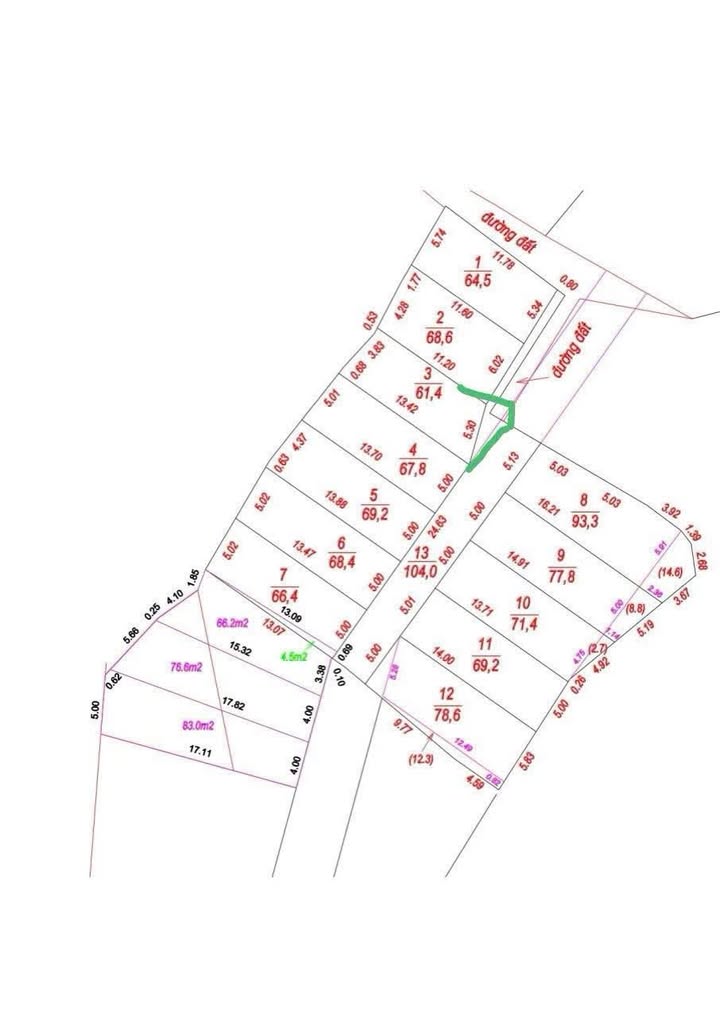 Đất thổ cư Hoàng Tâm, Tam Thanh 78.6m² giá 650 triệu - Sổ đỏ chính chủ, hướng Tây Bắc!