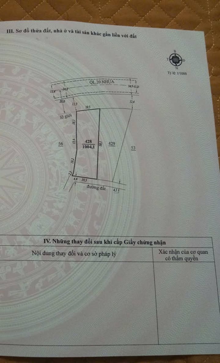 Đất nền Lộc An 1131m² giá 260 triệu - Mặt tiền Quốc lộ 20