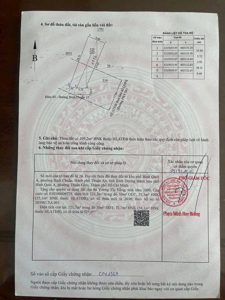 Đất nền liền kề Bình Chuẩn 121.5m² giá 2.2 tỷ - Vị trí đắc địa, thuận lợi kinh doanh!