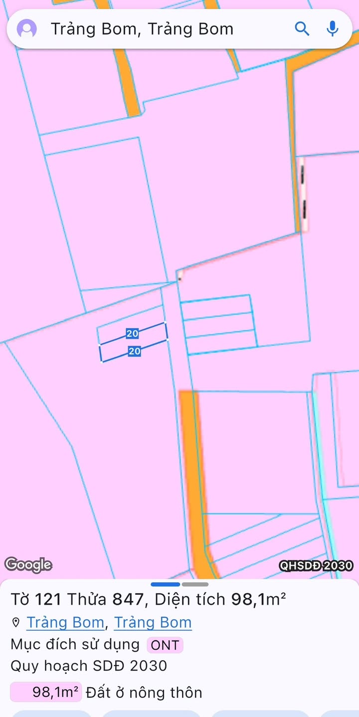 Đất thổ cư Ấp Đoàn Kết Giang Điền 100m² giá 880 triệu - Sổ đỏ chính chủ!