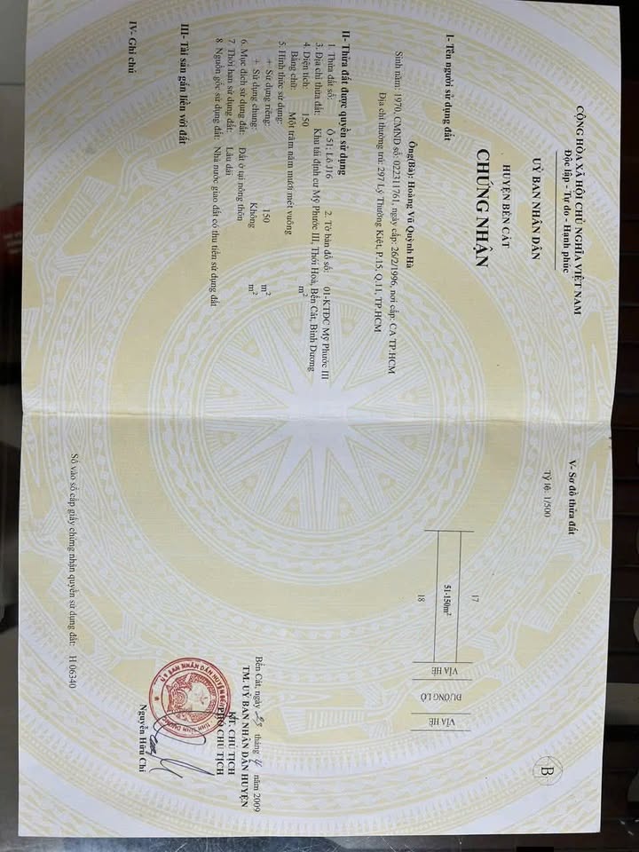 Đất nền Chơn Thành Bình Phước 150m² giá 1.8 tỷ - Vị trí đắc địa sát KCN Mỹ Phước 3