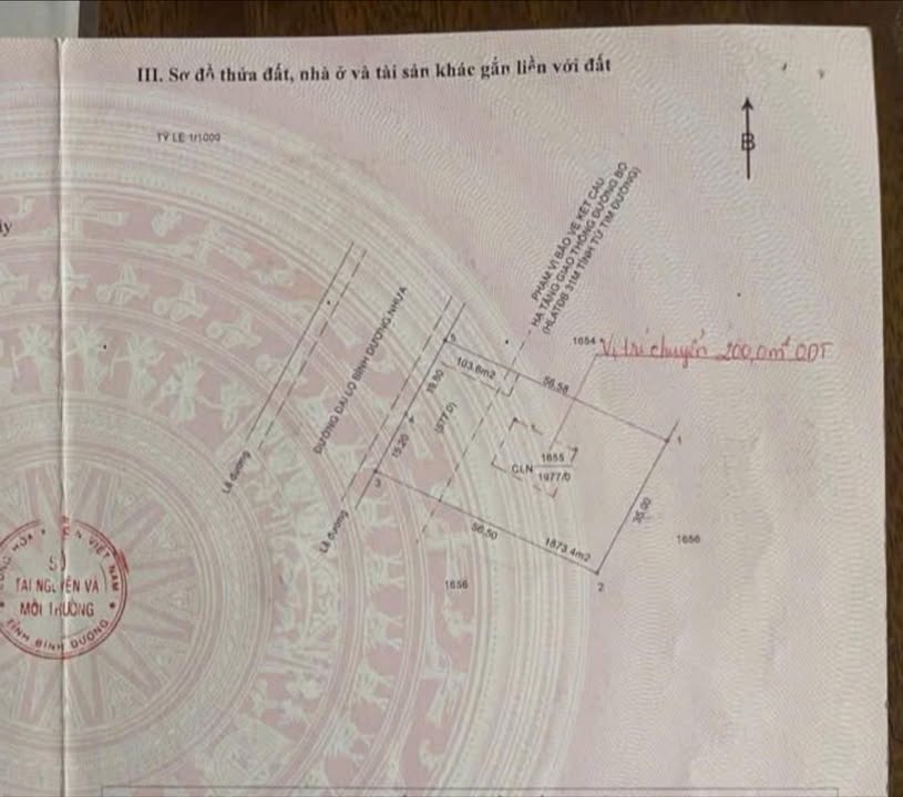 Đất nền Bến Cát Bình Dương 1960m² giá 7 tỷ - Vị trí đắc địa mặt tiền Quốc Lộ 13