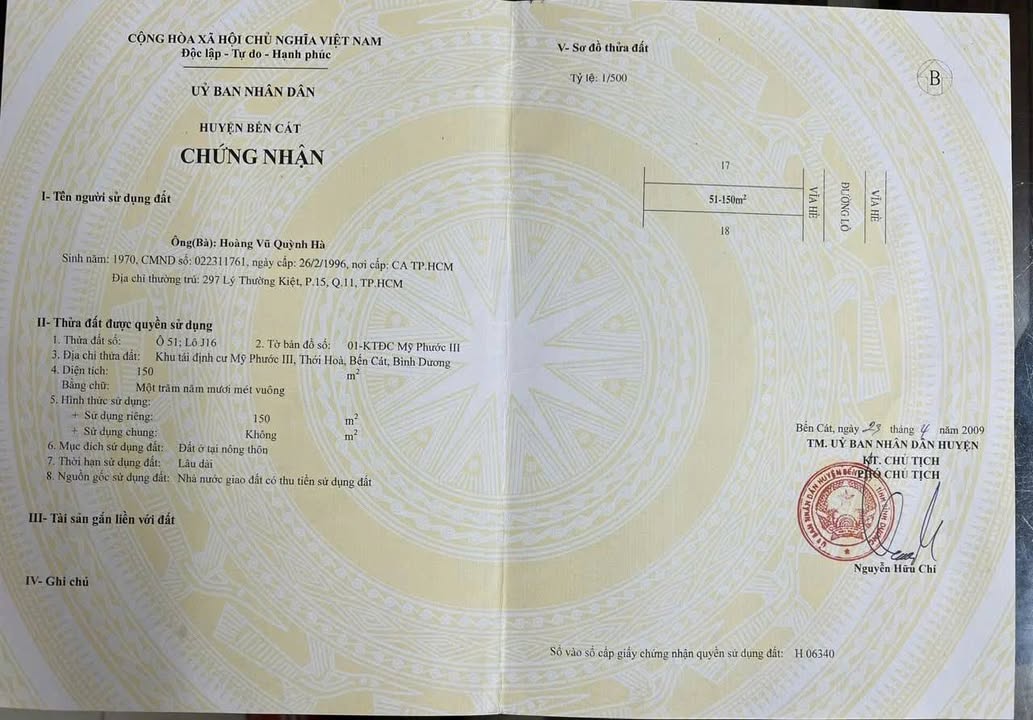 Đất nền dự án Mỹ Phước 3 Bến Cát 150m² giá 1.8 tỷ - Đầu tư sinh lời ngay!