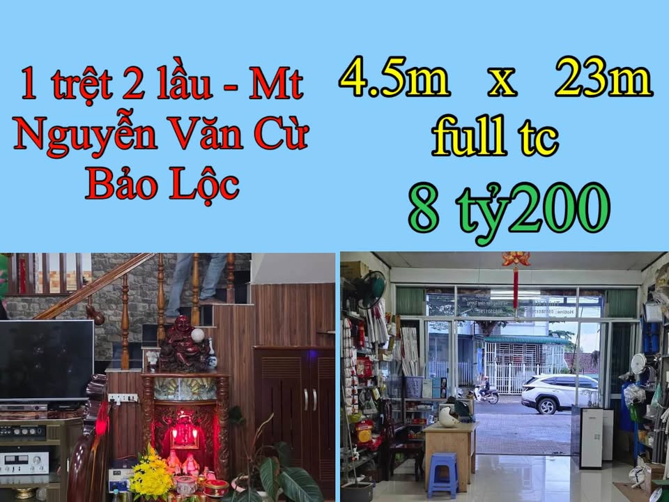 Nhà phố Bảo Lộc 103.5m² giá 8.2 tỷ - Full nội thất, mặt tiền Nguyễn Văn Cừ!