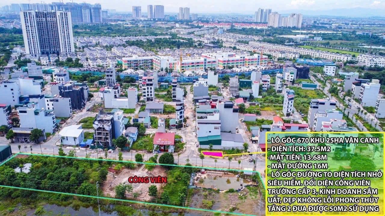 Đất nền lô góc Vân Canh 37m² giá thỏa thuận - Cơ hội đầu tư tuyệt vời!