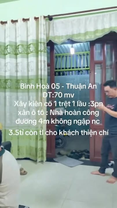 Nhà lầu trệt Bình Hoà, Thuận An 70m² giá 3.5 tỷ - Sổ hồng riêng, ô tô vào tận nơi!