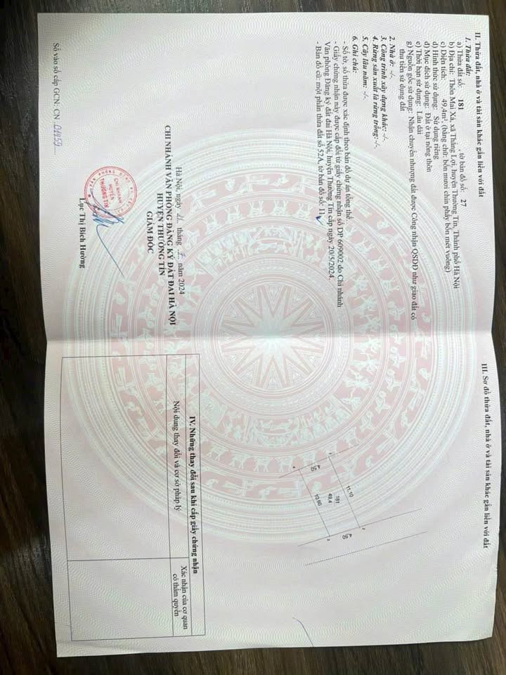 Đất nền Thắng Lợi, Thường Tín 49.4m² giá 2.16 tỷ - Cơ hội đầu tư tuyệt vời!