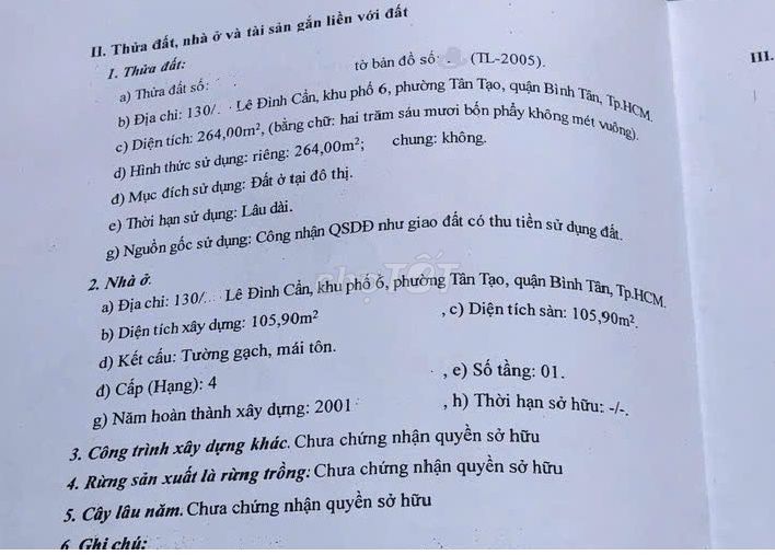 Nhà Lê Đình Cẩn, Phường Tân Tạo 264m² giá 14 tỷ - Hẻm xe hơi thông thoáng