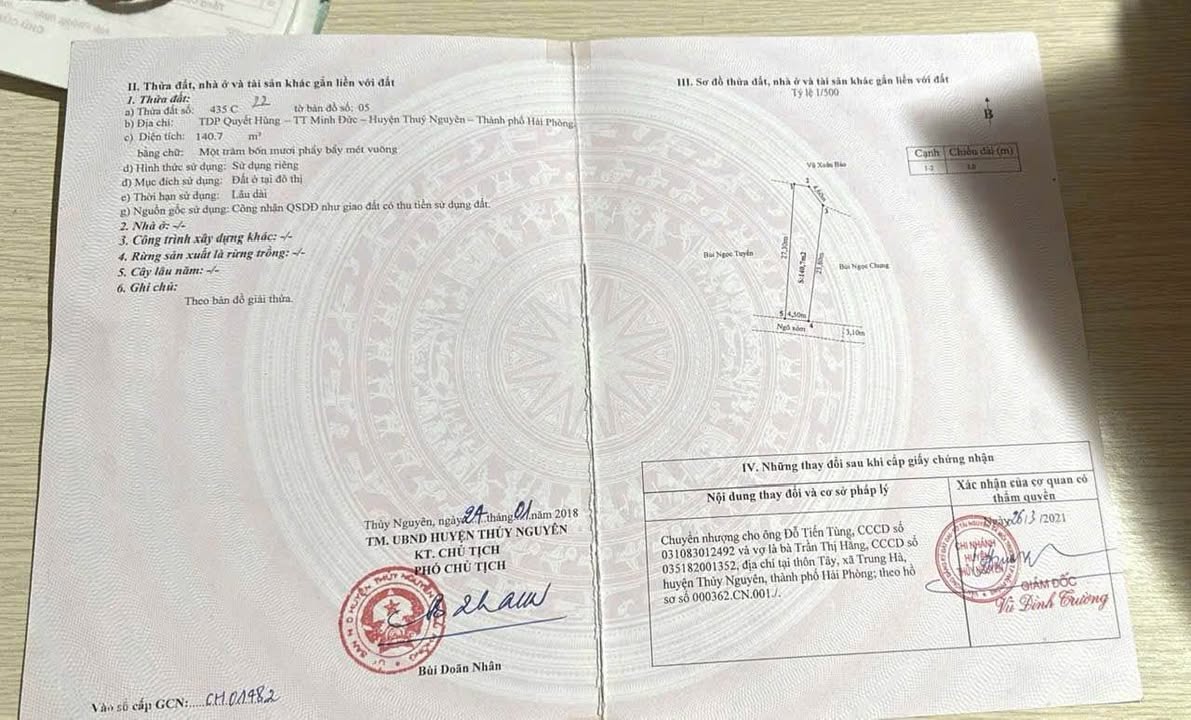 Đất nền Minh Đức, Thủy Nguyên 140m² giá chỉ 700 triệu - Bán gấp lấy tiền tiêu Tết!