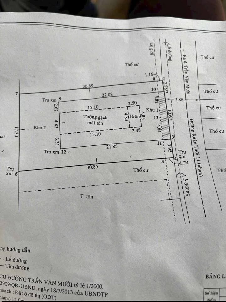 Đất nền Xuân Thới Đông, Hóc Môn 552m² giá 13 tỷ - Mặt tiền đường xe container