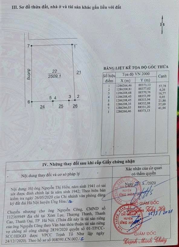 Đất nền 2500m² tại Xã Đại Cường, Huyện Ứng Hòa, Giá 5 tỷ - Cơ hội đầu tư hấp dẫn!