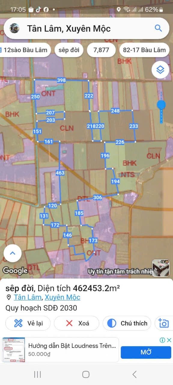 Đất nông nghiệp Bàu Lâm Xuyên Mộc 460.000m² giá 18.4 tỷ - Tiềm năng phát triển dược liệu!