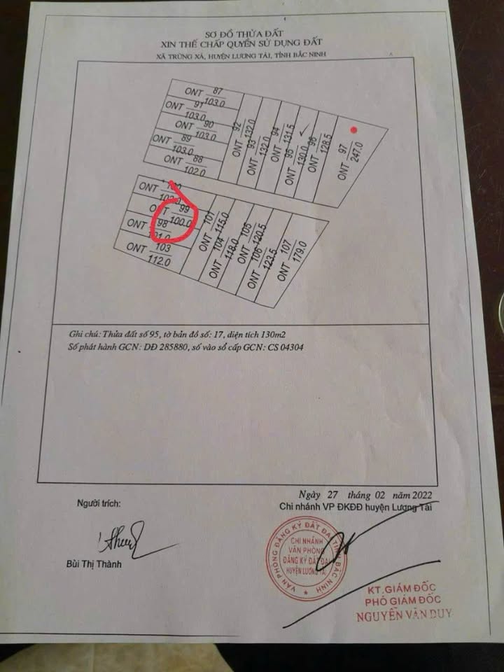 Đất nền Trừng Xá, Lương Tài 100m² giá 1 tỷ - Kinh doanh thuận lợi!