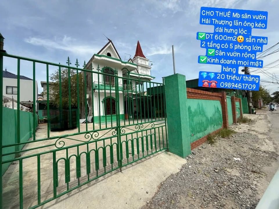 Nhà cho thuê mặt tiền đường Hải Thượng Lãn Ông 600m² - Không gian thoáng đãng, giá chỉ 20 triệu/tháng!