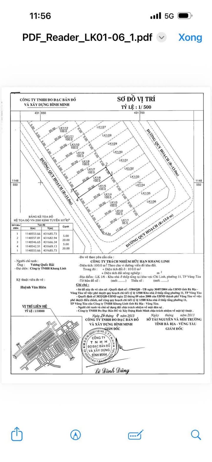 Đất nền Khang Linh, Phường 11, Vũng Tàu 100m² giá 3.7 tỷ - Cơ hội đầu tư sinh lời!