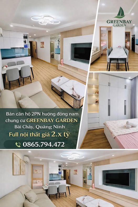 Căn hộ Greenbay Garden Bãi Cháy 68m² giá 2 tỷ - Full nội thất đẹp, sẵn sàng vào ở!