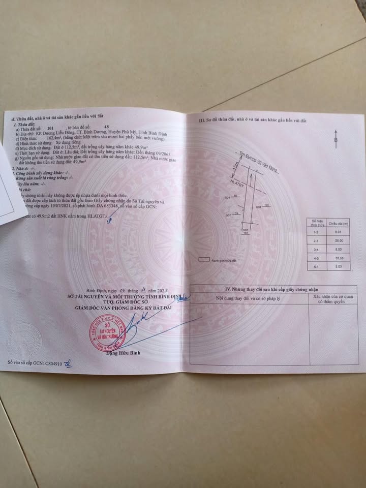 Đất thổ cư mặt tiền Võ Văn Dũng, TT Bình Dương 112m² giá 1 tỷ - Đầu tư sinh lời ngay!