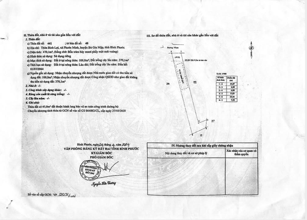 Đất nền Phước Minh 4480m² giá 420 triệu - Nở hậu 12m, vị trí đẹp!