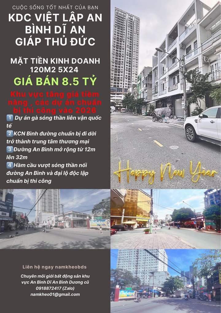 Shophouse An Bình Dĩ An 120m² giá 8.5 tỷ - Mặt tiền kinh doanh đắc địa!