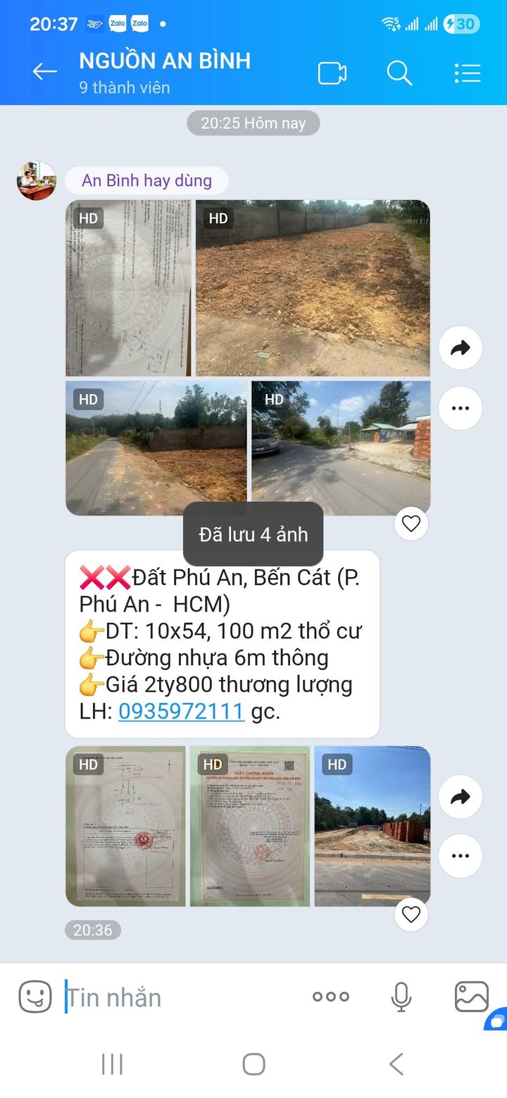 Đất thổ cư An Điền, Bến Cát 360m² giá 3.3 tỷ - Vị trí phát triển mạnh mẽ!