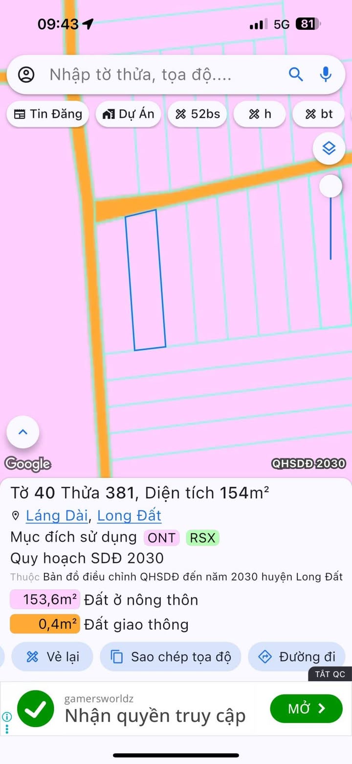 Đất nền Láng Dài 154m² giá chỉ 900 triệu - Cơ hội đầu tư tuyệt vời!