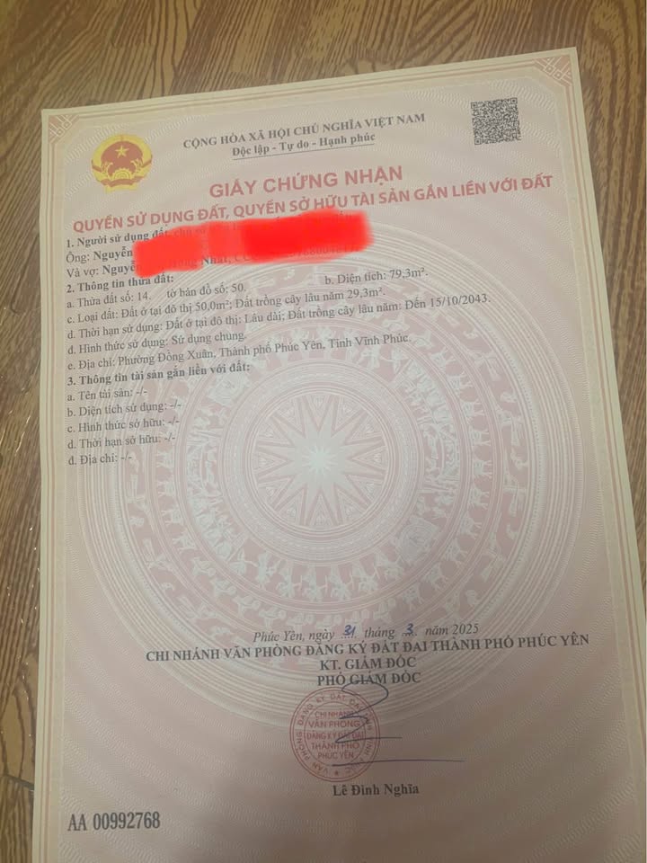 Đất nền tại TDP Bảo An, phường Xuân Hòa, 79m² giá chỉ 9xx triệu - Cơ hội đầu tư tốt!