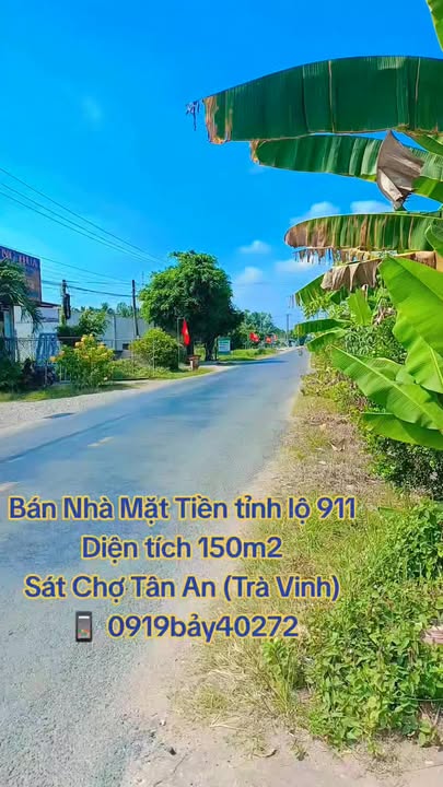 Nhà mặt tiền Chợ Tân An Trà Vinh 140m² giá 1.6 tỷ - Thiết kế đẹp, sẵn sàng vào ở!