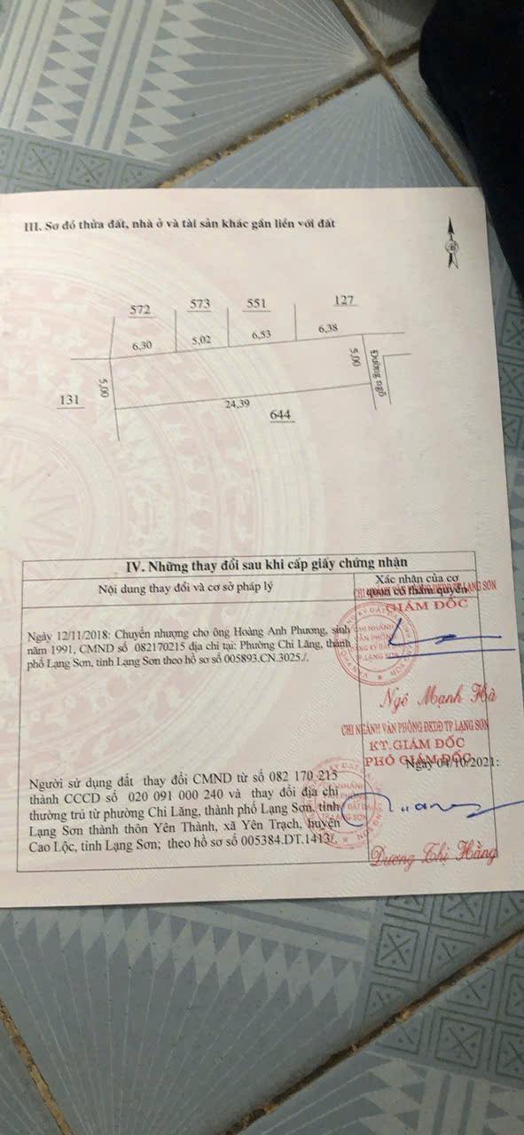 Bán lô đất thổ cư xã Mai Pha 121m² giá 1.3 tỷ - Vị trí đắc địa ngay ngõ cổng chào!