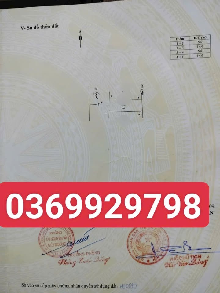 Đất nền Sơn Lộc, Sơn Tây 70m² giá 3 tỷ - Đường ô tô tránh nhau!