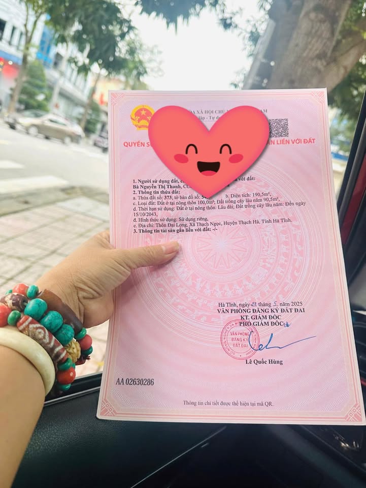 Đất thổ cư Đại Long, Việt Xuyên, 190,5m² - Sổ đỏ chính chủ, giá tốt!