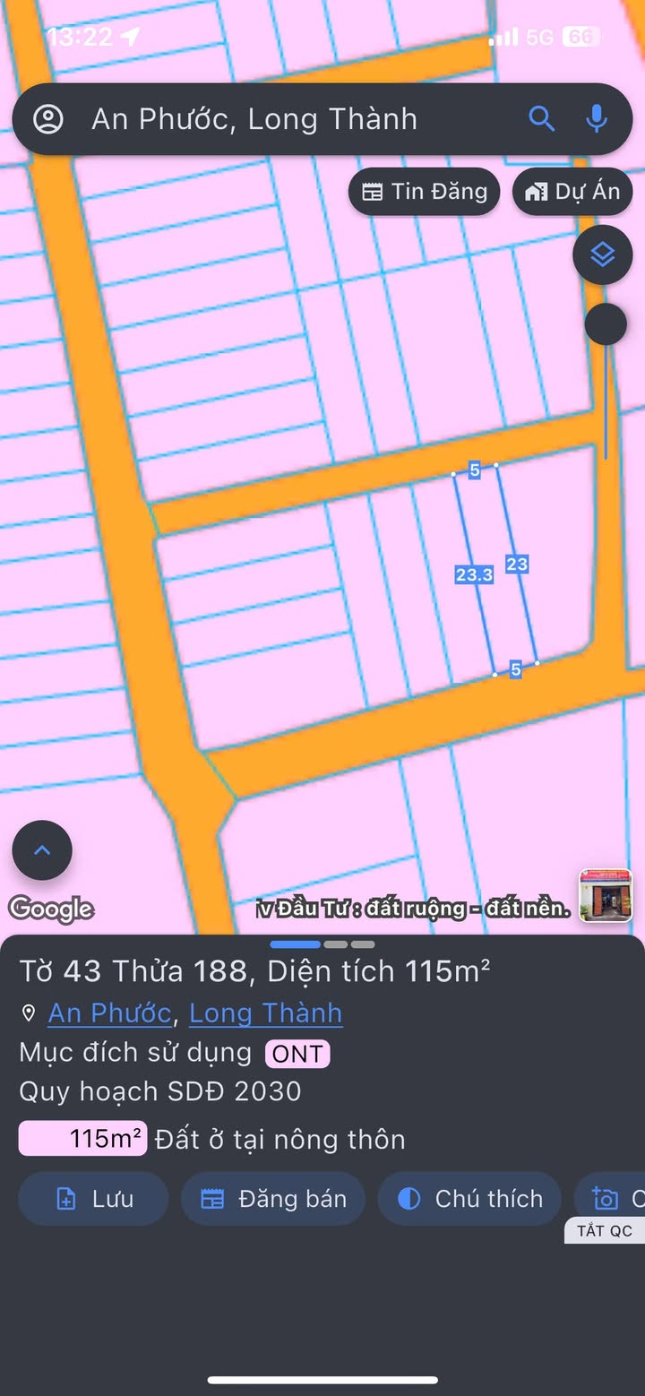 Đất nền An Phước Long Thành 115m² giá đầu tư - 2 mặt tiền, gần KCN Long Đức!