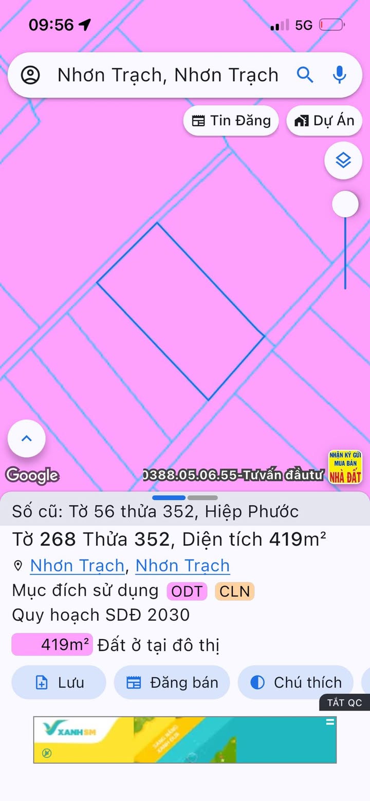 Đất nền ấp 5 Hiệp Phước, Nhơn Trạch 419m² giá 4,2 tỷ - Cơ hội đầu tư sinh lời!