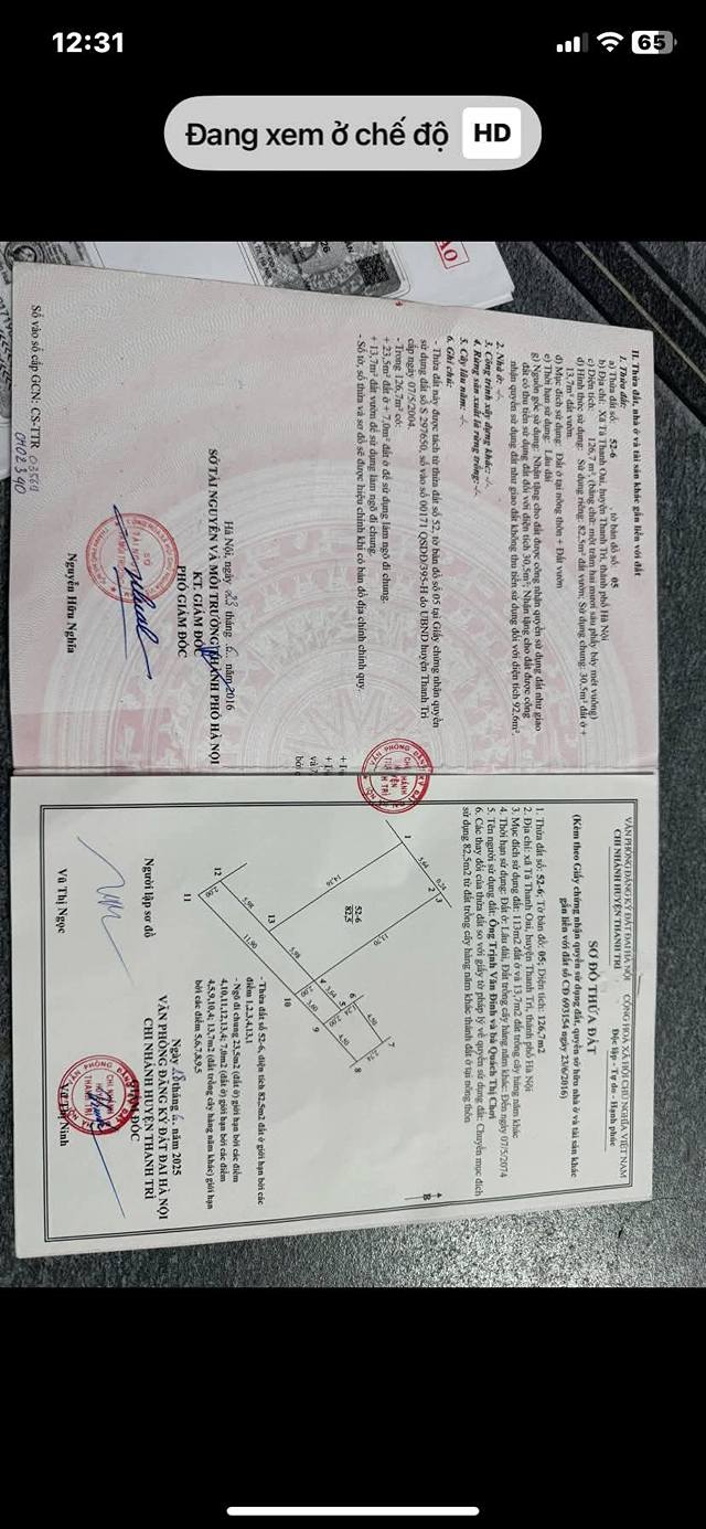 Đất Tả Thanh Oai 68m² giá 5 tỷ - Cơ hội đầu tư tuyệt vời!