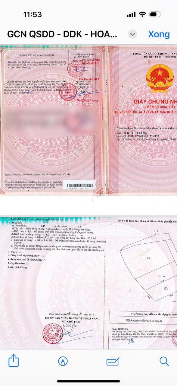 Đất vườn Hòa Nhơn 415m² giá 1.6 tỷ - Đầu tư lý tưởng và xây dựng nhà vườn!