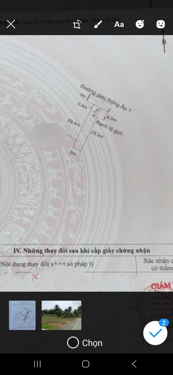 Đất thổ cư ấp 1, xã Phước Vân, Cần Đước, Long An 149.83m² giá 1.35 tỷ - Hỗ trợ rút sổ ngân hàng!