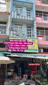 Bán nhà mặt tiền Chợ Phạm Văn Hai, Tân Bình 58m² giá 15.7 tỷ - Đầu tư sinh lời ngay!