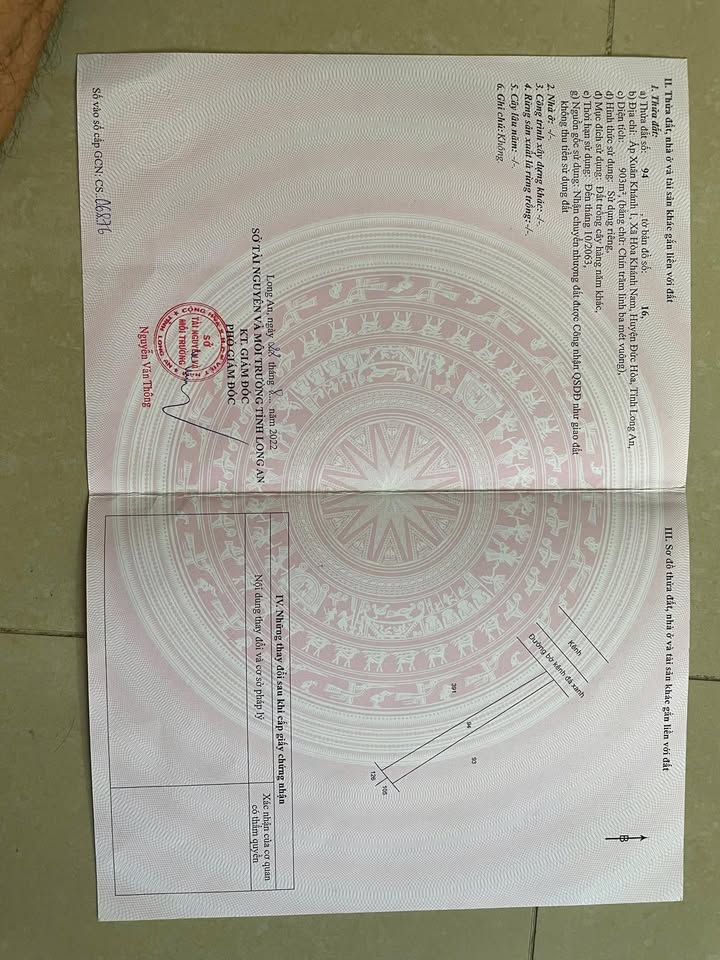 Đất vườn Hòa Khánh Nam Đức Hòa 570m² giá 950 triệu - Đường thông rộng rãi, xe hơi vào tận nơi!