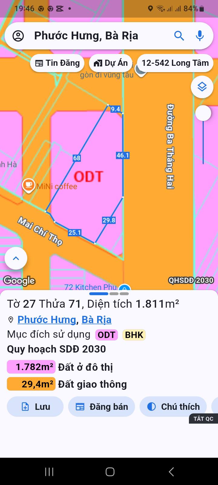 Đất thổ cư 2 mặt tiền Ba Tháng Hai, Phước Hưng 500m² - Cơ hội đầu tư tốt!